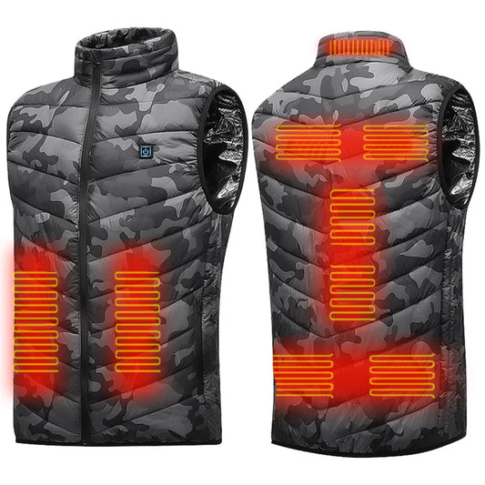 9 Heated Vest Zones Electric Heated Jackets Men Women Sportswear Heated Coat Graphene Heat Coat USB Heating Jacket For Camping