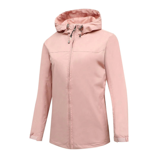 Women'S Loose Casual Fashionable Outdoor Solid Color Windproof Waterproof Jacket Jacket Elegant Womens Jackets Chamarra De