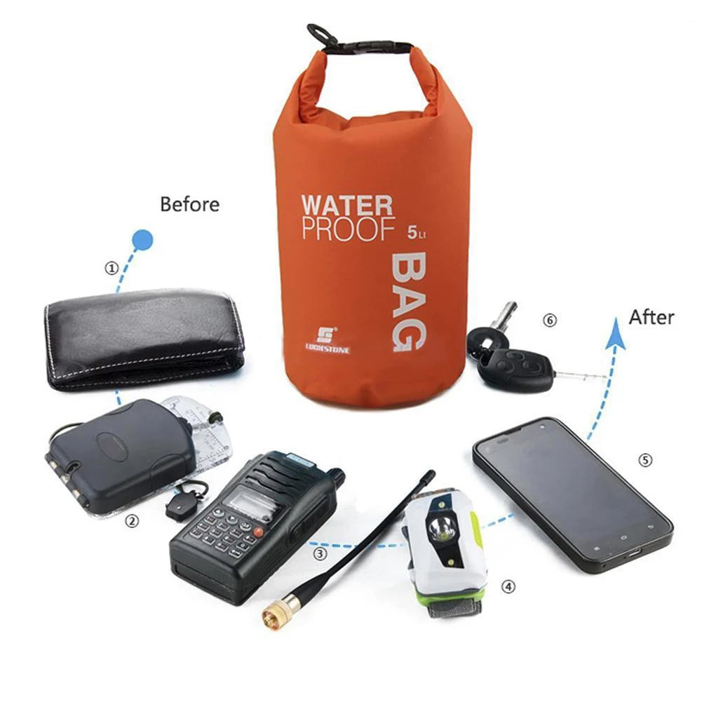 5L Waterproof Dry Bag Sack Phone Pouch Ultralight Floating Boating Kayaking Water Bag Phone Case Rafting Kayaking Sport Bag