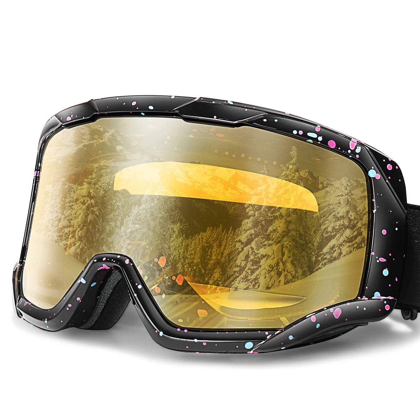 Snowboard Snowmobile Ski Goggles Outdoor Sport Windproof Double Layers Anti-fog UV400 Eyewer Big Ski Mask