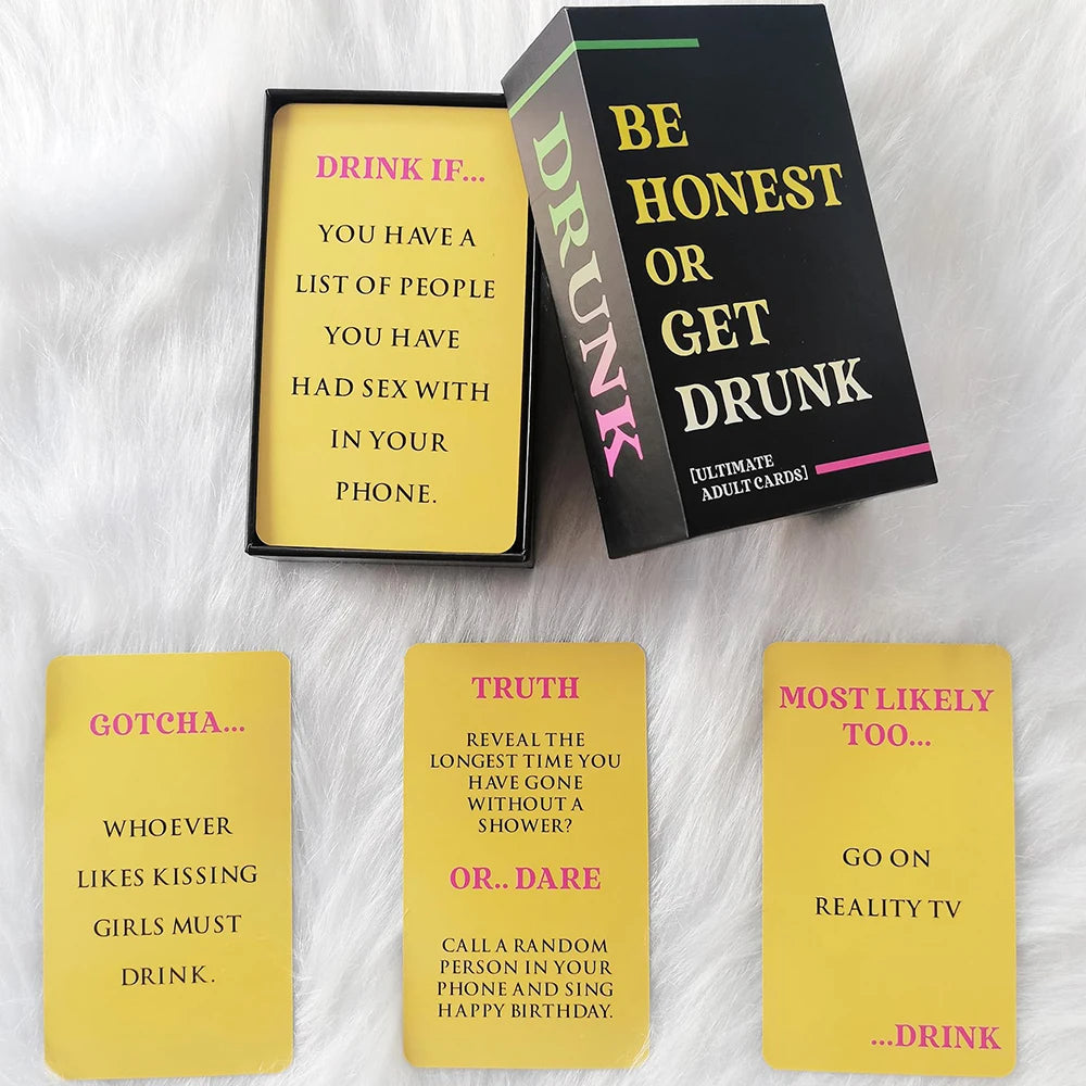 77 Cards / Deck Be Honest or Get Drunk Ultimate Adult Card Game Fun Drinking Board Games for Game Night Party Favor Gifts