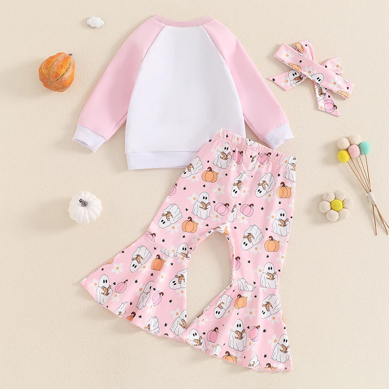 Toddler Boys Outfit Pumpkin Patch Graphic Tee with Jogger Pants and Beanie Hat Halloween Costume Set for Kids