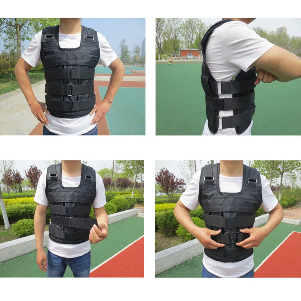 Weighted Vest Weight-bearing Vest Oxford Cloth Weight Jacket Comfortable Weight Training Vest Adjustable for Strength Training