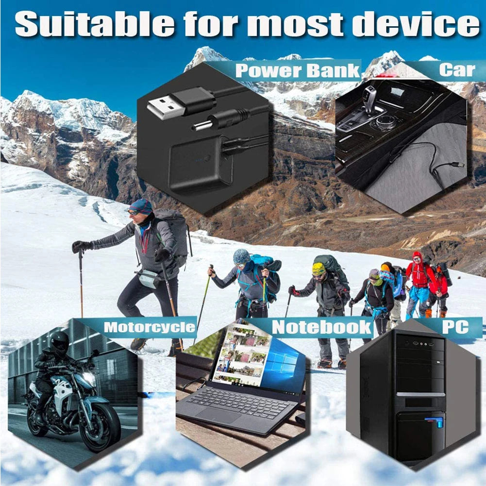 Leather Electric Heating Gloves Waterproof Outdoor Winter Gloves Heated Touchscreen Hand Warmer for Hiking Skiing Fishing