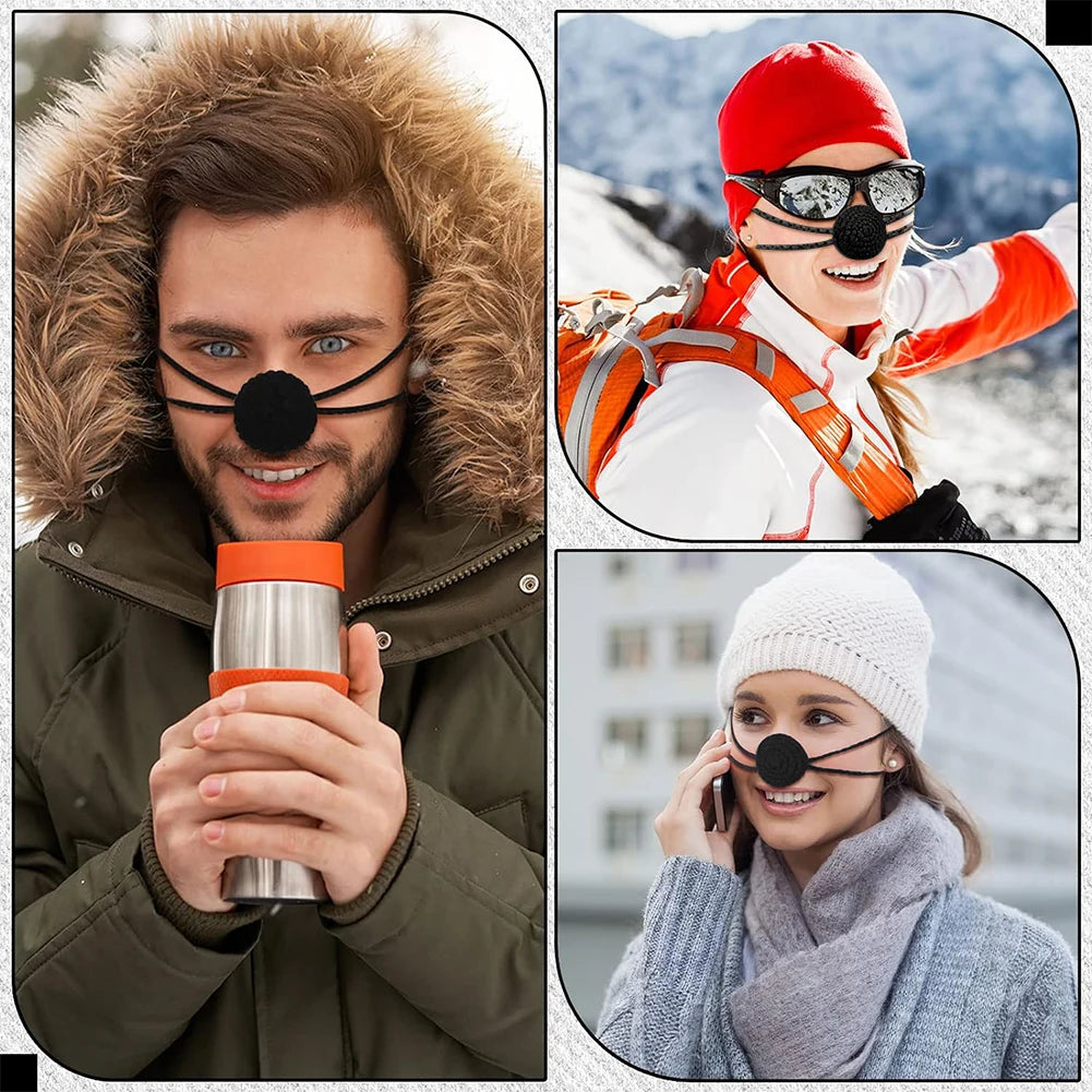 1/2PCS Crochet Nose Cover Anti Dust Handmade Noses Mitten Winter Windproof Soft Nasal Covers Nose Warmer Keep Warm Accessories