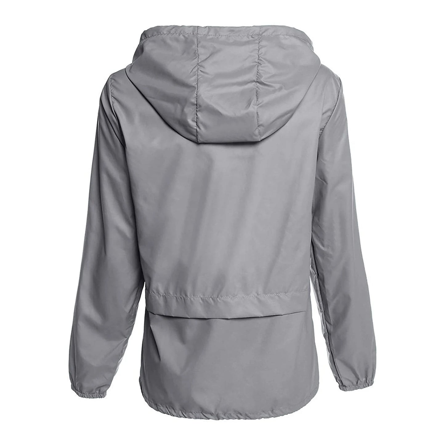 Women Lightweight Packable Raincoat Waterproof Hooded Windbreaker with Adjustable Drawstring and Zipper Pockets for Outdoor