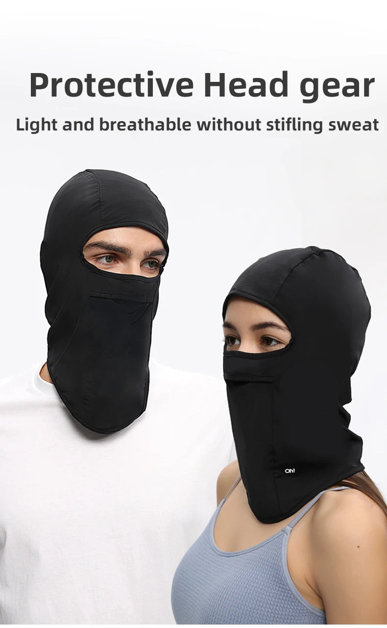 OhSunny Balaclava Masked Hat Uv Protection Masks Face Cover Breathable Neck Protect Headgear for Male Female Outdoor Cycling