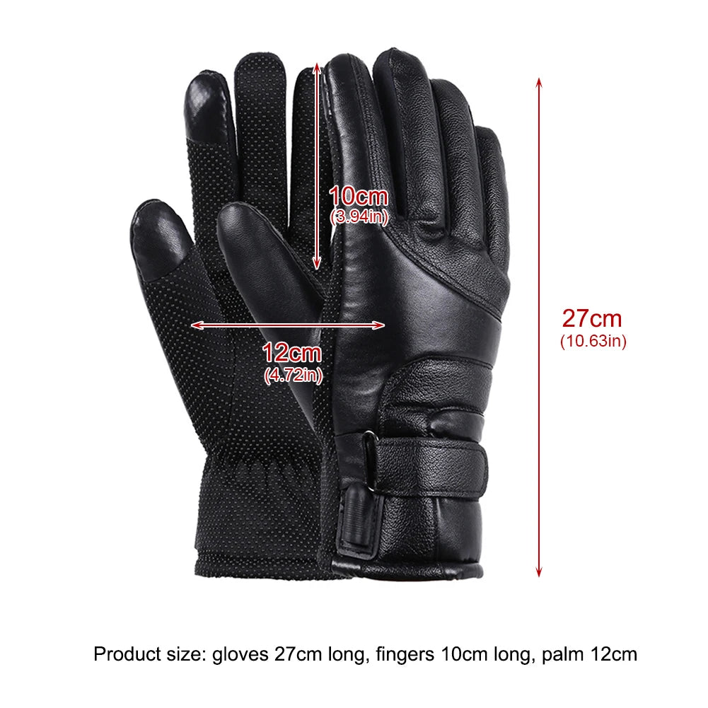USB Electric Heated Gloves Outdoor Thermal gloves Hand warmer Winter Ski Gloves Motorcycle heated gloves Waterproof Touch Screen