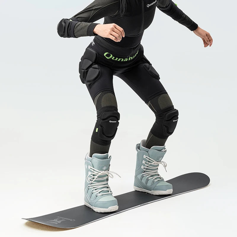 Qunature Ski Knee Pads Protective Gear for Skiing Single Double Board Cycling Outdoor Activities Knee Fall Protection Men Women