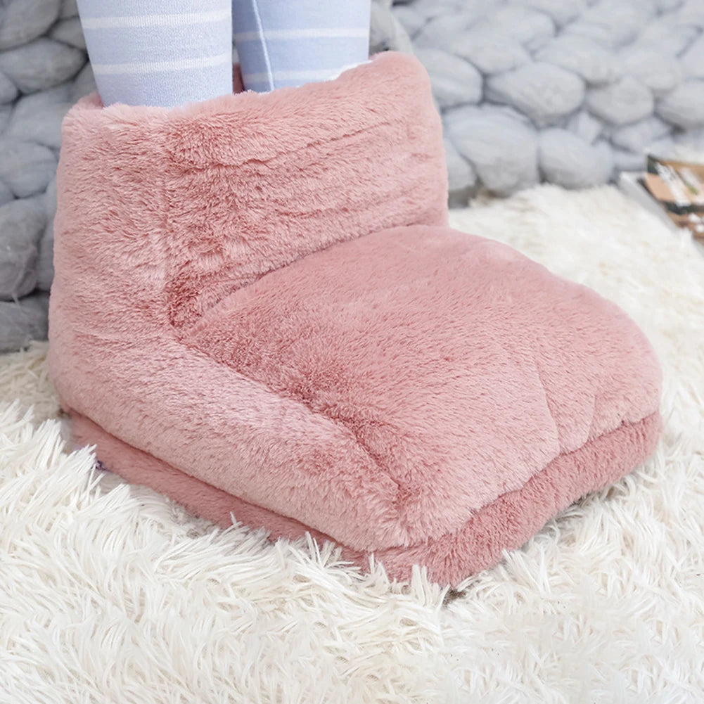 Electric Heater Foot Warmer USB Charging Fleece Soft Warm Foot Cover Washable Winter Feet Heating Pads For Home Bedroom Sleeping
