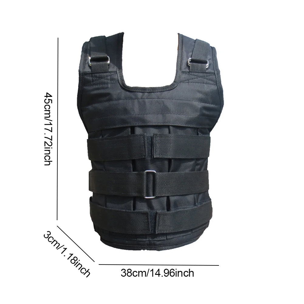 Weighted Vest Weight-bearing Vest Oxford Cloth Weight Jacket Comfortable Weight Training Vest Adjustable for Strength Training