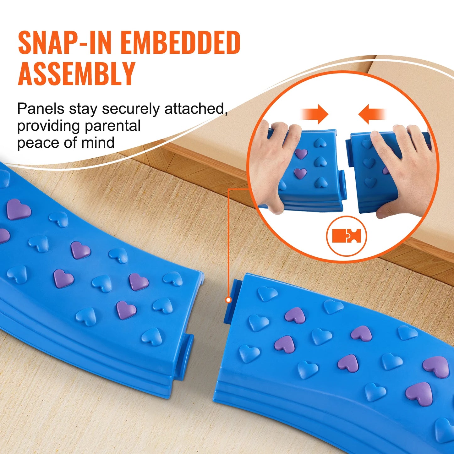 SucceBuy Kids Balance Beam Toddler Stepping Stones Boards Non-Slip Sensory Training Montessori Toys for 2-6 Children's Gift