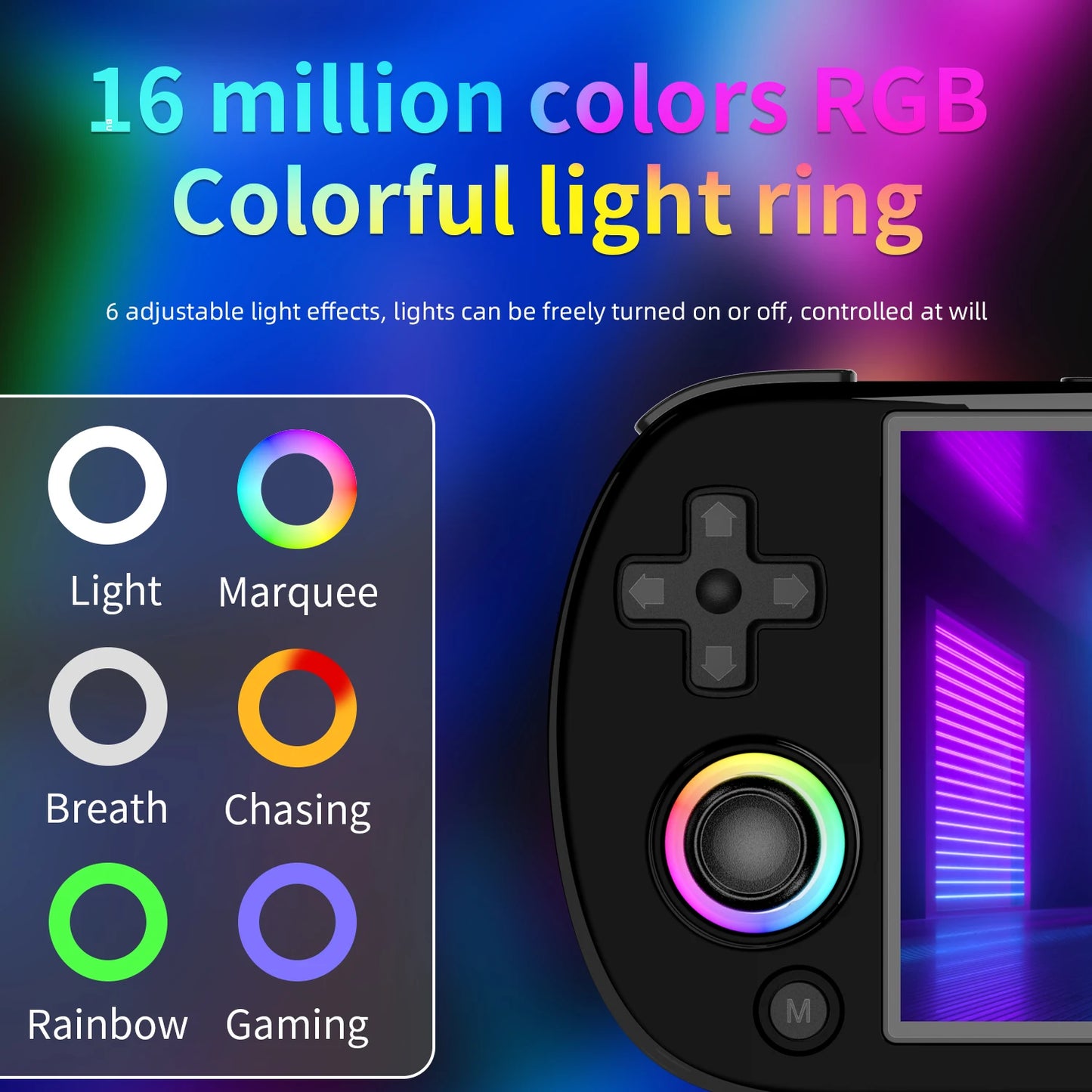 ANBERNIC RG40XX H Handheld Game Console 4.0" IPS Screen Linux 64-bit System Retro Video Gaming Console 5K+ Games With RGB Light