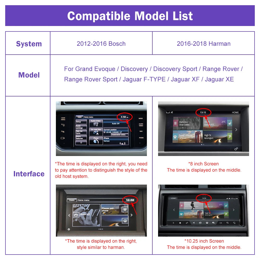 Android Auto Wireless Carplay For Land Rover/Jaguar/Range Rover/Evoque/Discovery 2012-2018 Multimedia Navigation Car Player