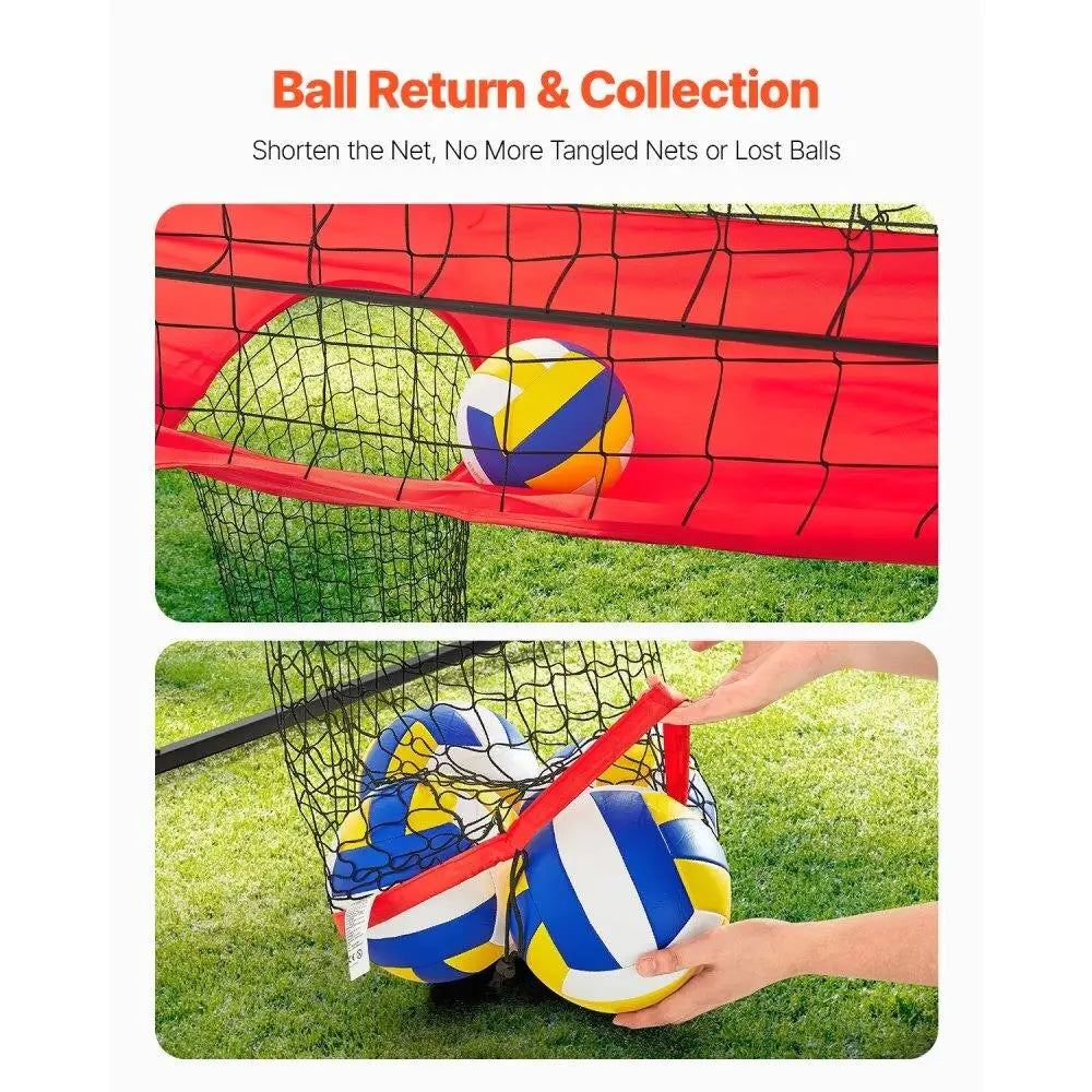 Adjustable Volleyball Training Net System for Indoor and Outdoor Practice Equipment