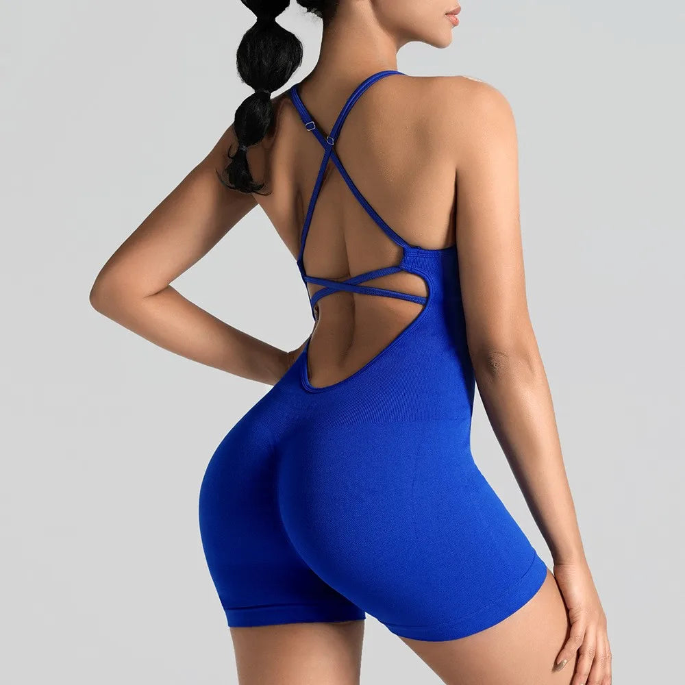 Women Bodysuits Tummy Control Butt Lifting Sports Shapewea Fitness Sports Bodysuit Yoga Suit Women's Gym PushUp Workout Clothes