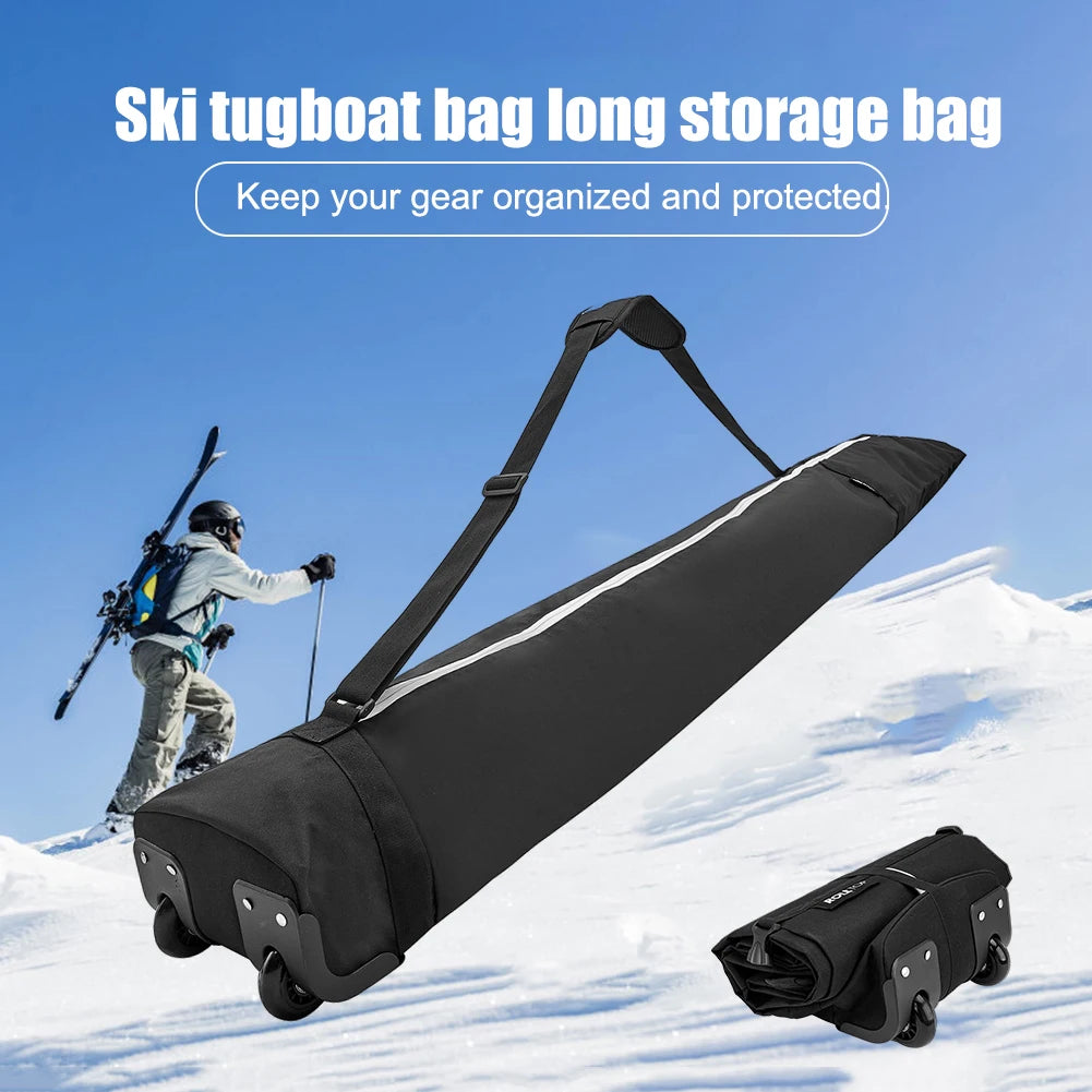 Wear-Resistant Snowboard Bag with Wheel Scratch Resistant Snowboard Cover Large Capacity Waterproof for Snowboard Goggles Gloves