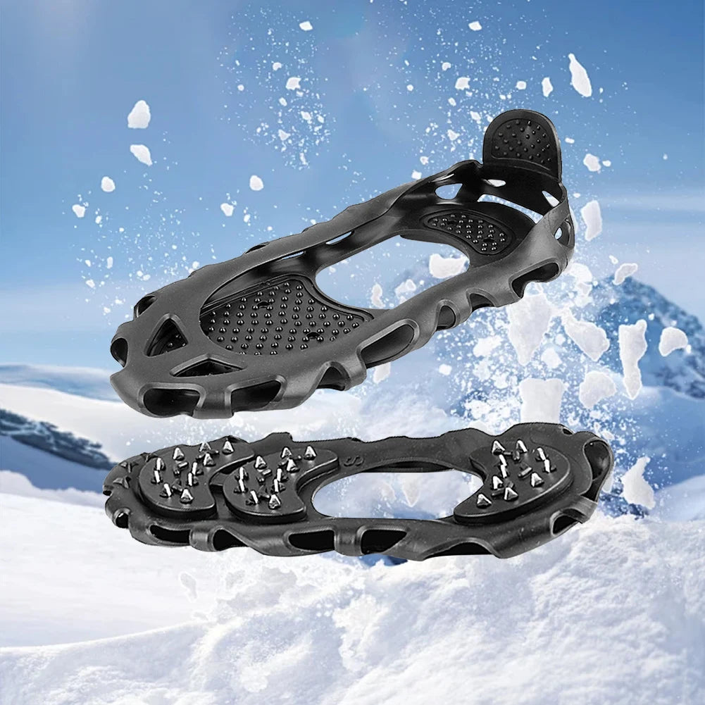 30 Spikes Ice Cleats Ice Snow Traction Cleats Portable Snow Cleats Spikes Grips Cleats for Mountaineering Climbing