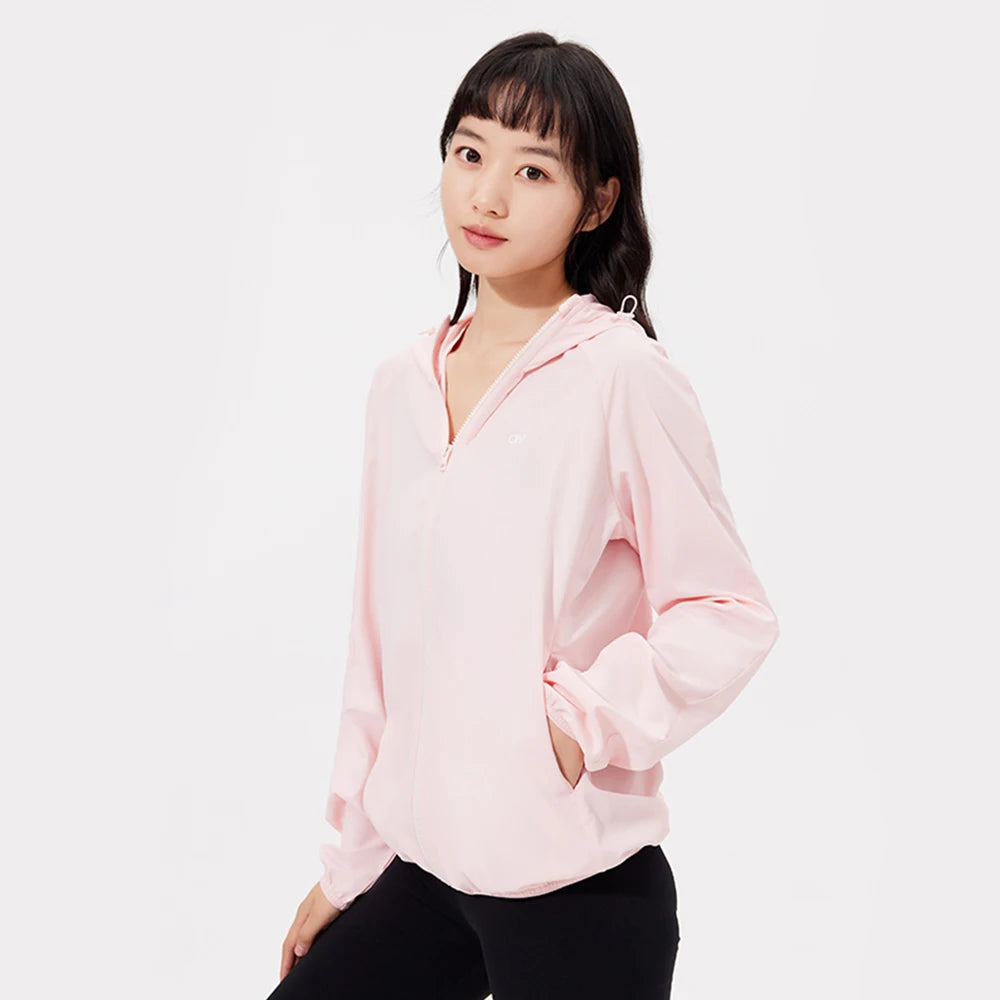OhSunny Sunscreen Jackets Women Outdoor Casual UV Protection Clothing UPF50+ Hoodie Breathable Coats for Running Cycling