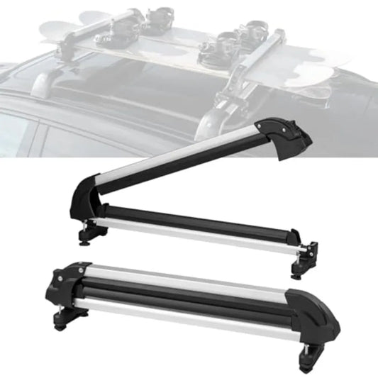 Universal Car Roof Rack Fit Most Crossbars Carry up to 6 Pairs of Skis or 4 Snowboards Aluminum Snowboard Ski Rack with Lock Ru