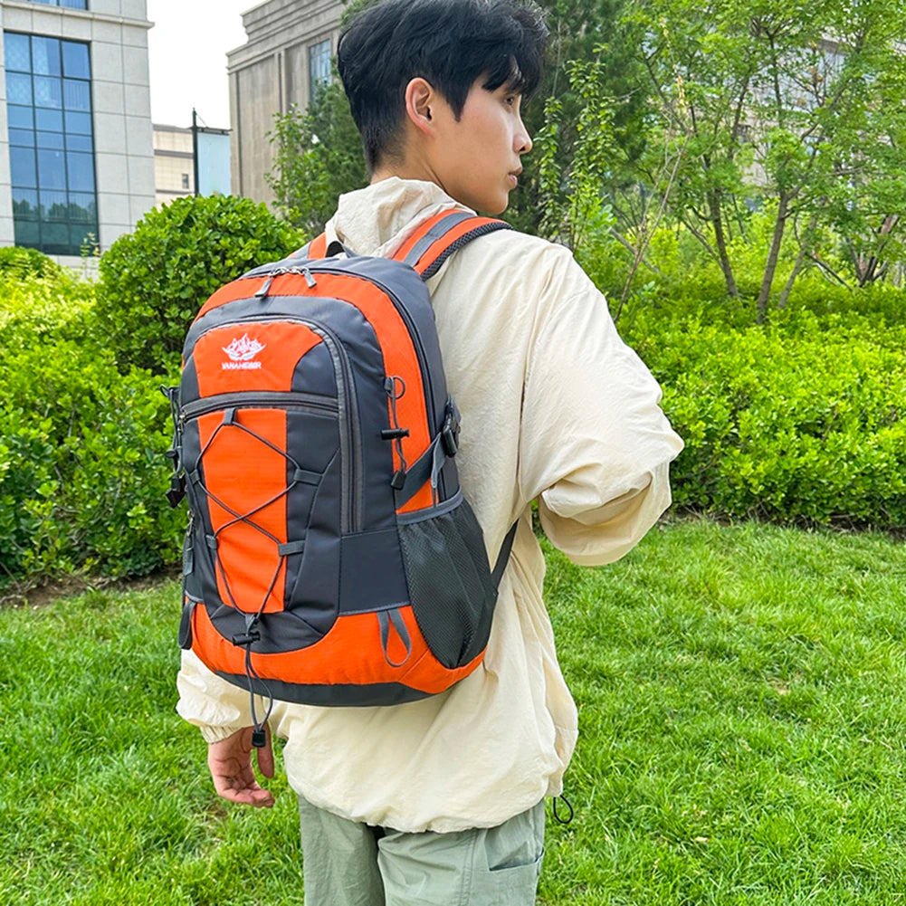 Hiking Backpack Nylon Backpack Multifunctional Climbing Backpack Waterproof Travel Backpack Large Capacity Camping Backpack
