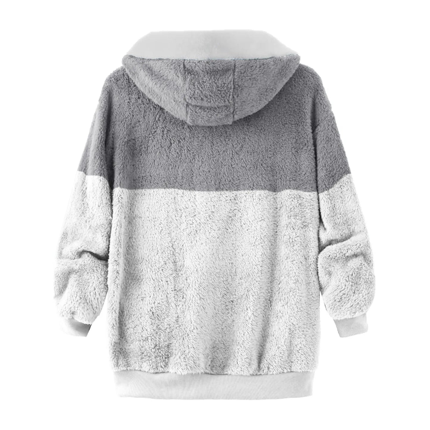 2025 Women Autumn Winter Jacket Female Coat Causal Soft Hooded Fleece Plush Warm Outdoor Overcoat Faux Fur Fluffy Zipper Top