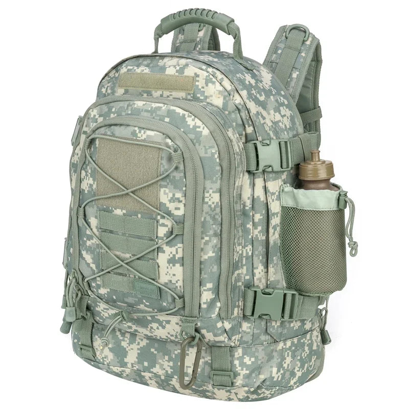 LQARMY 60L Male Travel Tactical backpack  Hiking Camping backpack Expandable Army Backpacks Molle  3 Day Assault Pack Rucksacks