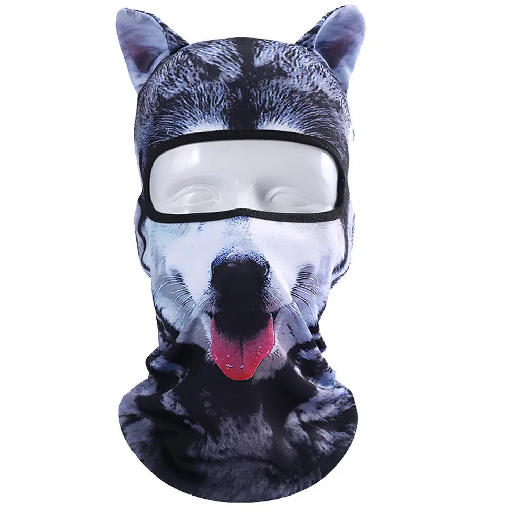 3D Animal Balaclava Bicycle Cycling Ski Hats Party Cat Dog Full Face Mask Funny Neck Gaiter Windproof Soft Animal with Ears Hats