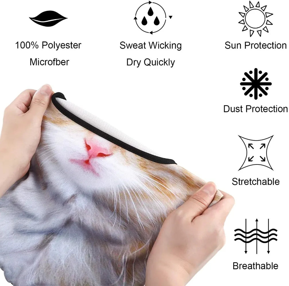 3D Animal Balaclava Bicycle Cycling Ski Hats Party Cat Dog Full Face Mask Funny Neck Gaiter Windproof Soft Animal with Ears Hats