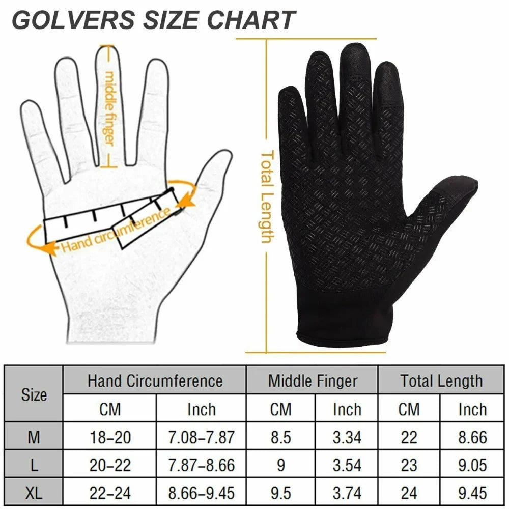 Winter Gloves Touch Screen Windproof Thermal Gloves for Cold Weather Sports Men Women Outdoor Cycling Motorcycle Non-Slip Gloves