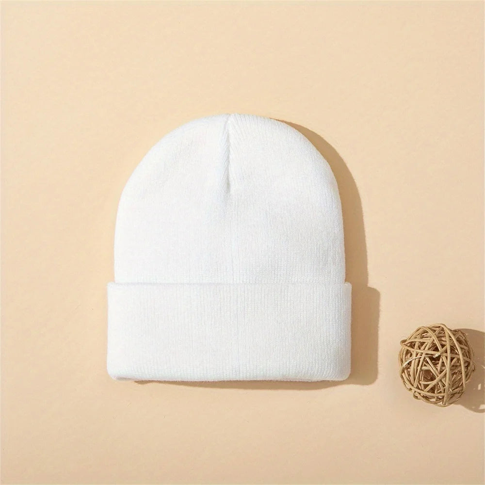 4pcs Baby Hat Knit Cuffed Beanie for Boys and Girls Winter Warm Knitted Beanie Hats for Skiing Outdoor