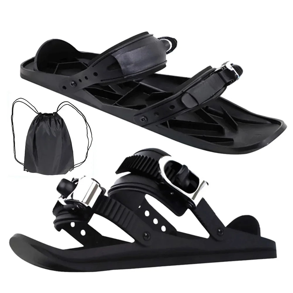 Mini Short Ski Skates Skis Boots Skiboards Portable Short Mini Skating Ski Shoes for Winter Outdoor Sports