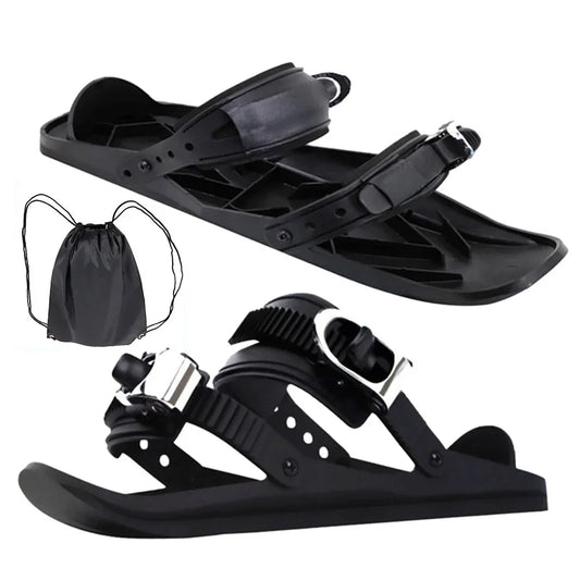 Mini Short Ski Skates Skis Boots Skiboards Portable Short Mini Skating Ski Shoes for Winter Outdoor Sports