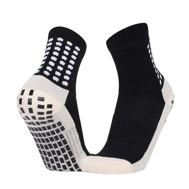 1 Pairs Football Socks Men Women Sports Socks Non-slip Silicone Bottom Soccer Socks Rugby Tennis Volleyball Badminton Socks Outd