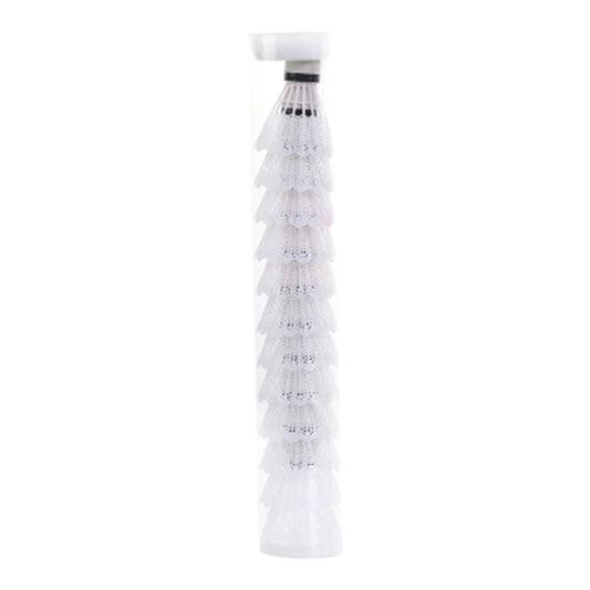 12PCS Plastic Badminton Colorful and White Shuttlecocks Foam Ball Head Plastic for Outdoor Training Family Movement Supplies