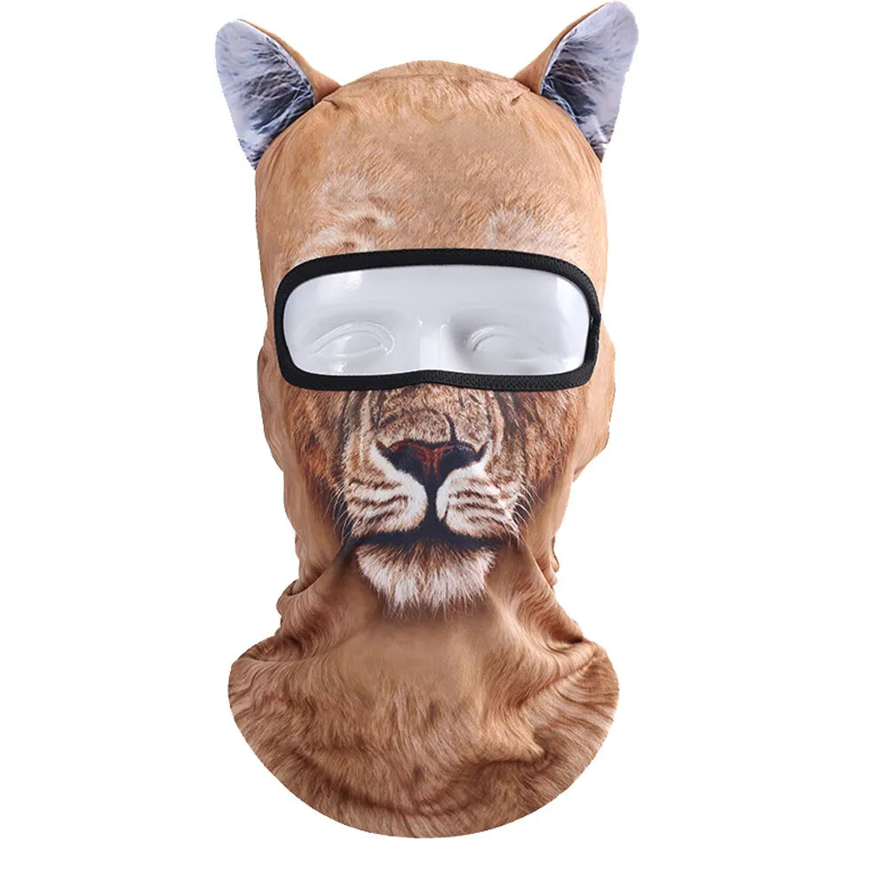 3D Animal Balaclava Bicycle Cycling Ski Hats Party Cat Dog Full Face Mask Funny Neck Gaiter Windproof Soft Animal with Ears Hats