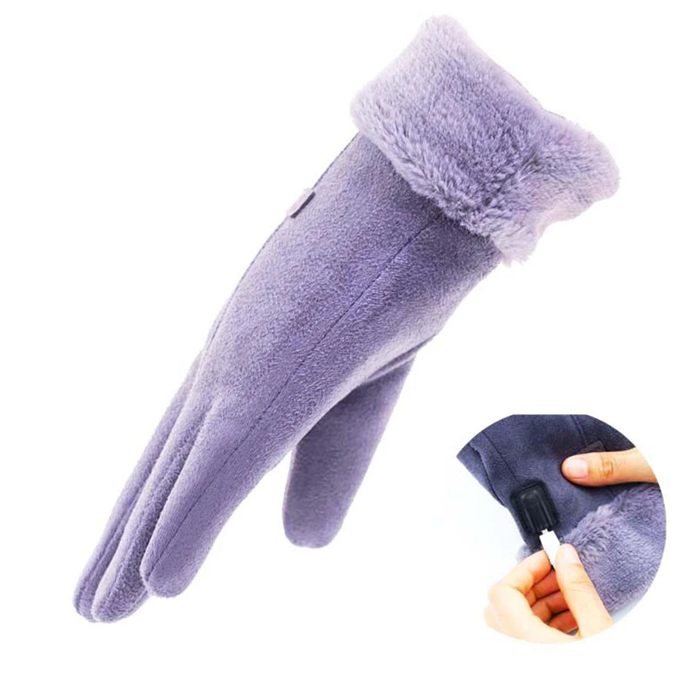 Electric Warm Gloves 3 Gear Adjustment Winter Thermal Cycling Gloves Windproof Motorbike Racing Riding Gloves Touch Screen