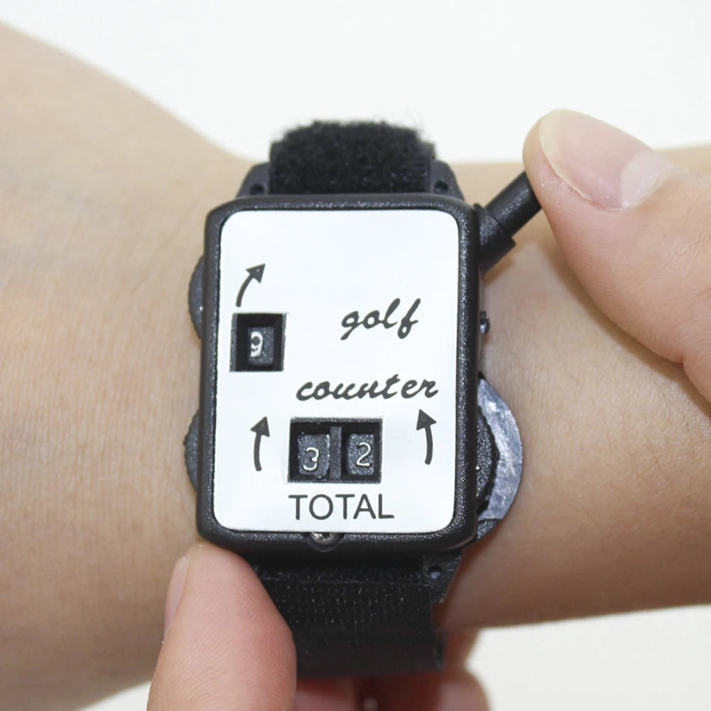 Wearable Putting Counter with Wristband Manual Counting Tool Portable Mini Golf Scorers Watch for Golf Sport Teacher