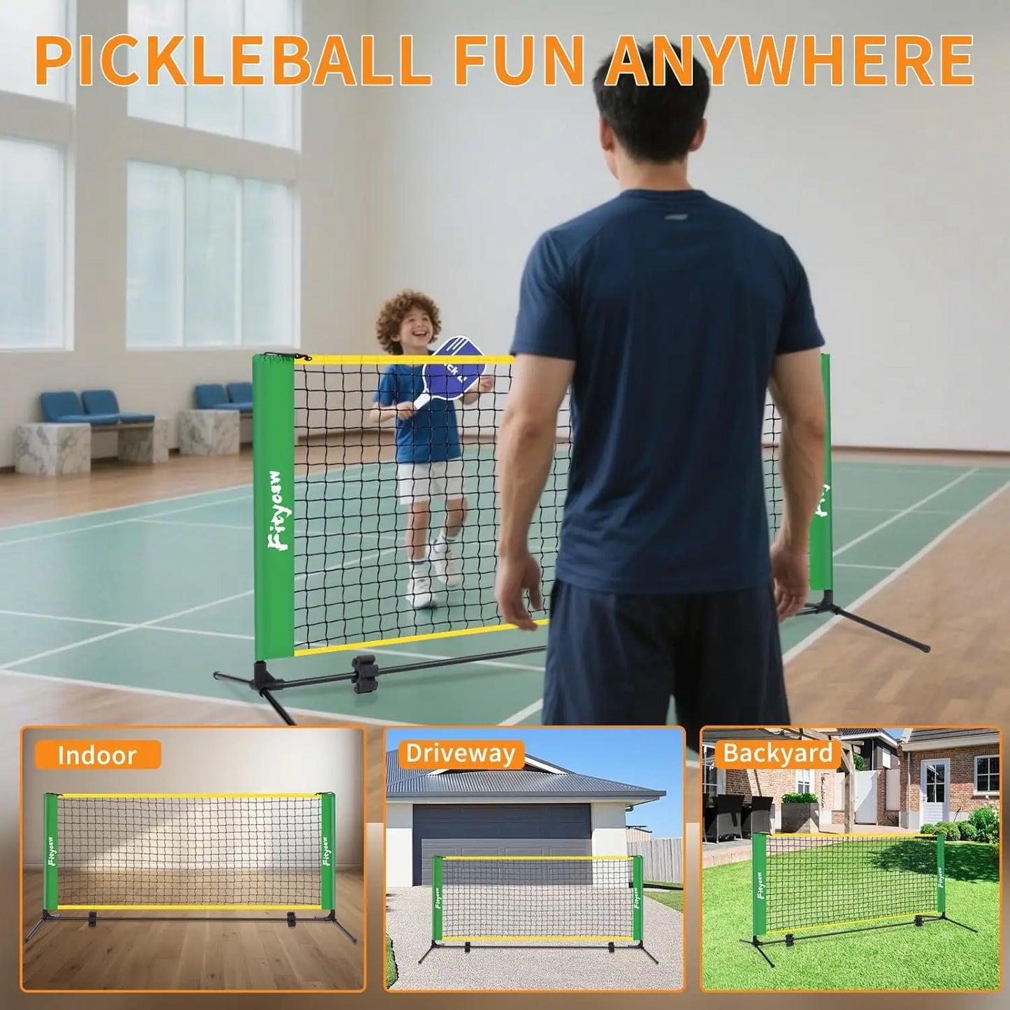 6FT Portable Pickleball Net for Outdoor & Indoor Practice, Mini Training Aid Equipment