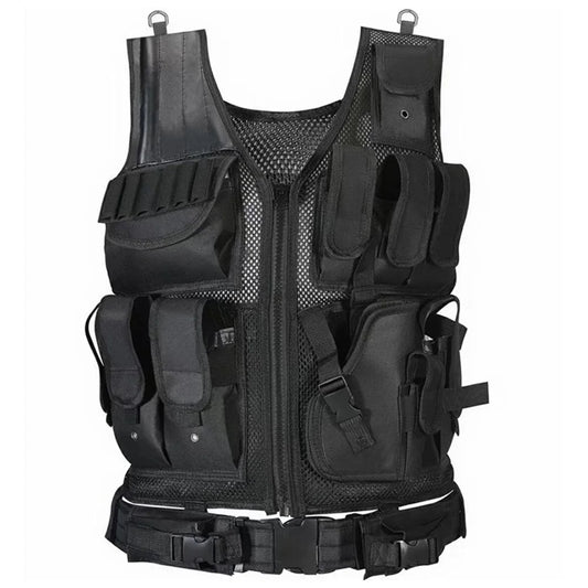Nylon Combat Body Armor Vests Adjustable Mesh Vest Plate Carrier Vest Hunting Outdoor CS Game Airsoft Training Jacket