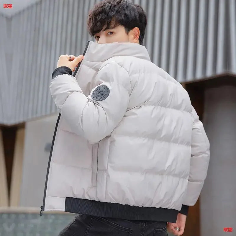 Thickened Fleece Cotton Jacket Casual Men's Winter Coat Young People's Fashionable Oversized Cotton Padded Vest Top