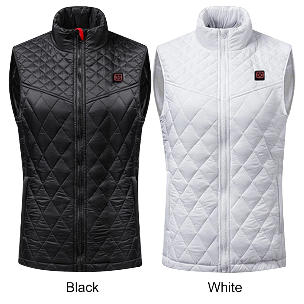 Women Heating Thermal Vest Rechargable Charging Heating Vest 3 Heating Levels 9 Zone Heating Autumn Winter Outdoor Wear