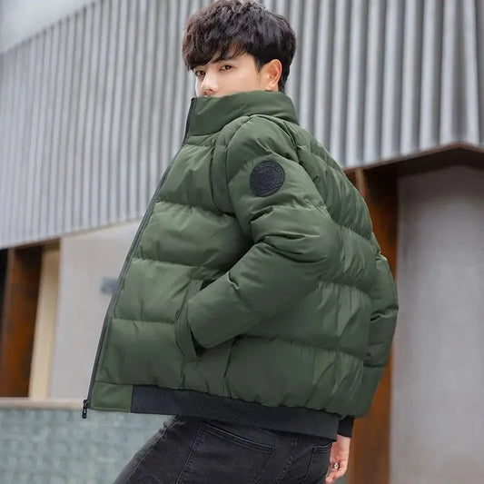 Thickened Fleece Cotton Jacket Casual Men's Winter Coat Young People's Fashionable Oversized Cotton Padded Vest Top