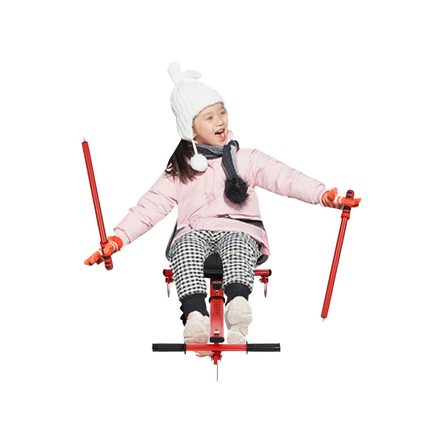 Kids' Snow Sled with 360° Grips - Durable Ice Slider for Winter Sports