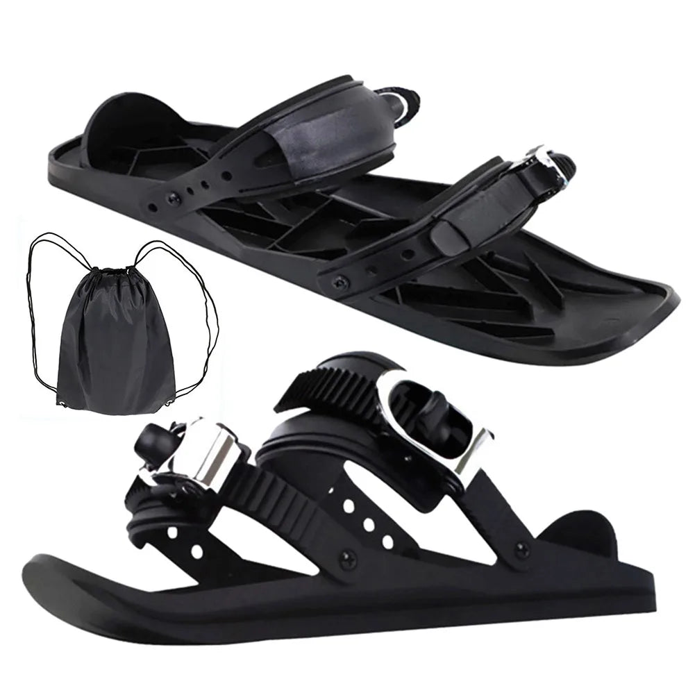 Mini Short Ski Skates Short Mini Skating Ski Shoes Portable Mini Skating Ski Shoes for Winter Outdoor Sports