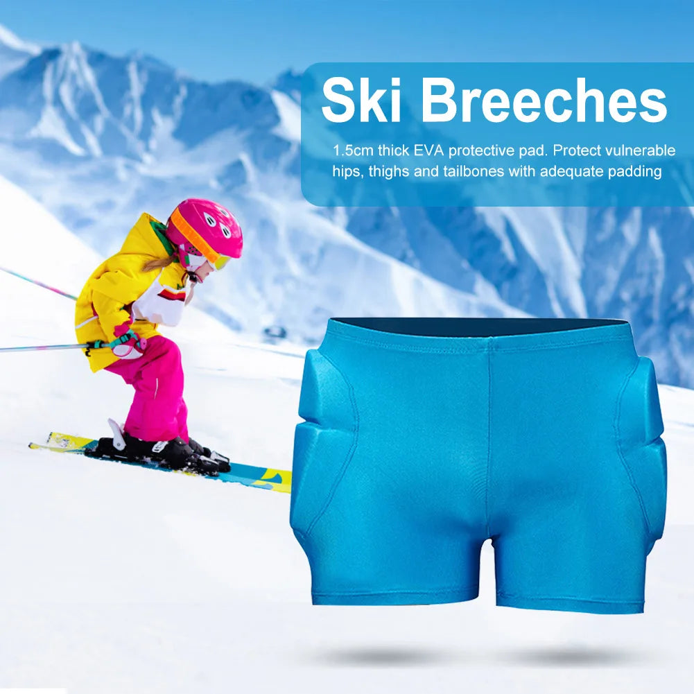 Outdoor Sports Padded Shorts Shock Absorb Kids Tailbone Ski Gear Hip Butt Breathable Sports Pants Cycling Winter Skate Protector