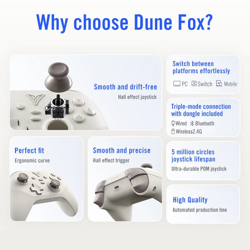 Flydigi Dune Fox Wireless Gaming Controller Trigger Smart Handle Support PC/Switch/Mobile Game Handle joystick Gamepad