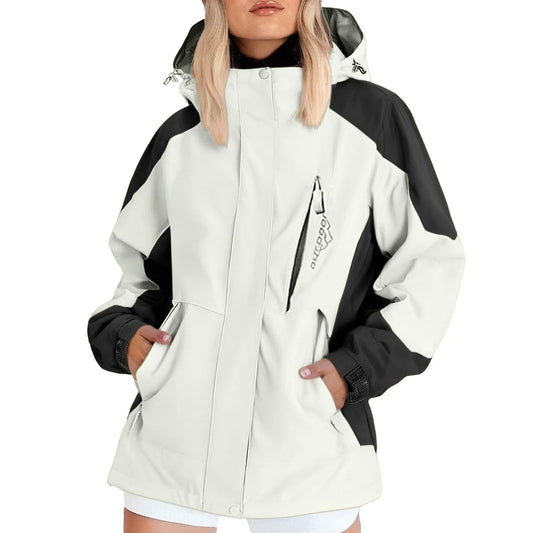 Women'S Hooded  Outdoor Sports Hiking Suit Windproof Jacket Waterproof Jacket Elegant Womens Jackets Chamarra De Piel Mujer ﻿
