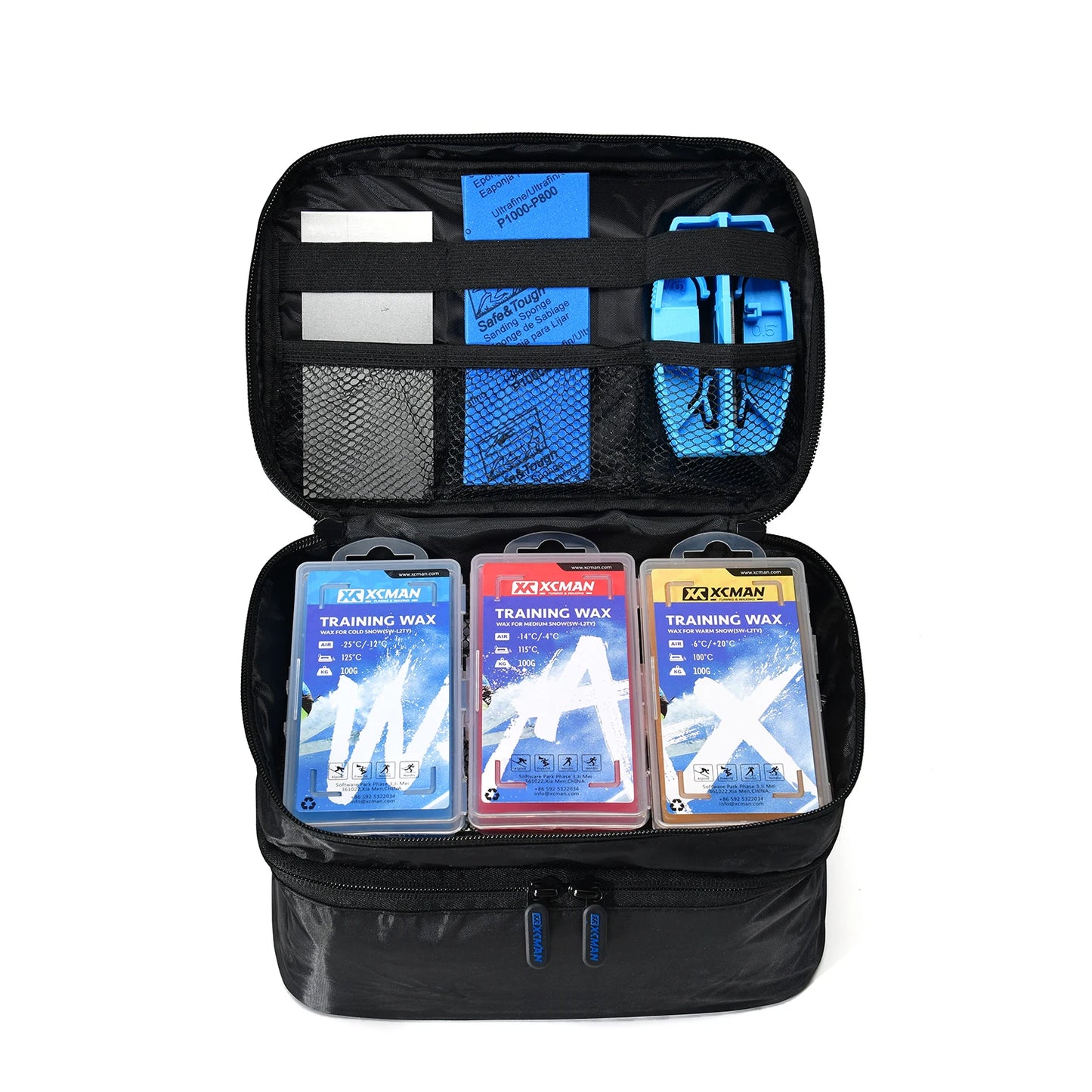 XCMAN Complete Ski Snowboard Tuning and Waxing Kit with Waxing Iron,Universal Wax,Edge Tuner,Brush,Wax Scraper,Ptex