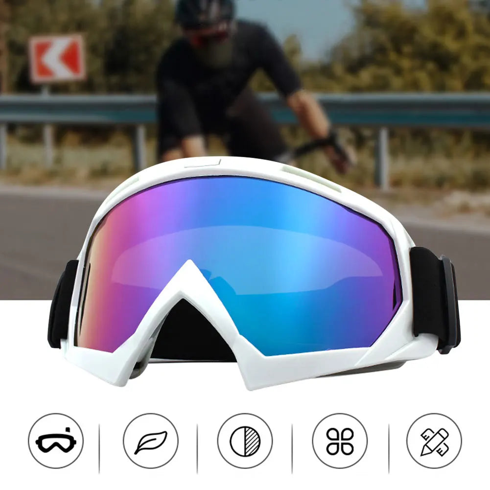 Motorcycle Glasses Windproof Snowboard Goggles Anti-Fog Cycling Sunglasses UV Protection for Winter Outdoor Sport